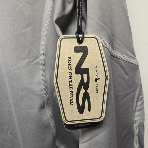 NRS Mens Rash Guard sz Medium Gray Stretch Swim Paddle Raft Surf Beach UPF50 NWT - Picture 7 of 11